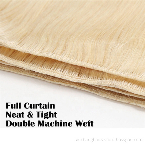 unprocessed Straight Remy Hair Extension Weave Top Grade Virgin Bleach Brazilian blonde hair bundles cheap hauman Hair Bundles